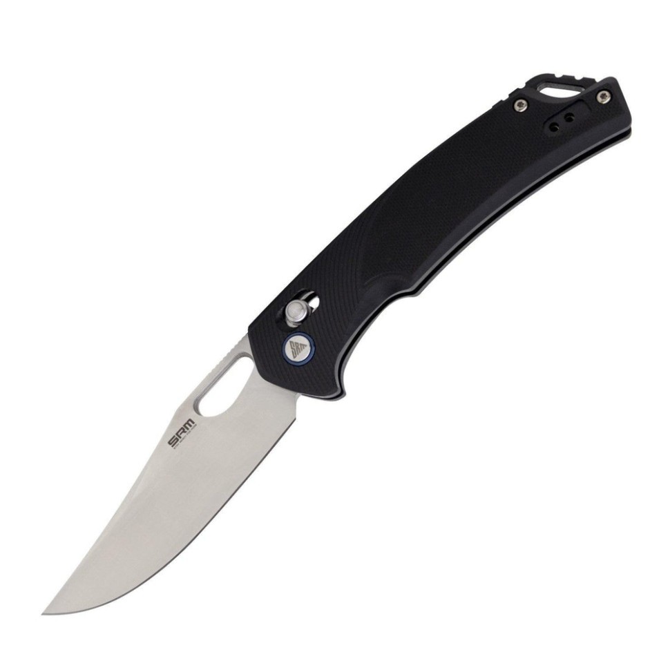 Ніж складаний туристичний SRM Retriever 9201 (9 см) D2 / G10 чорний