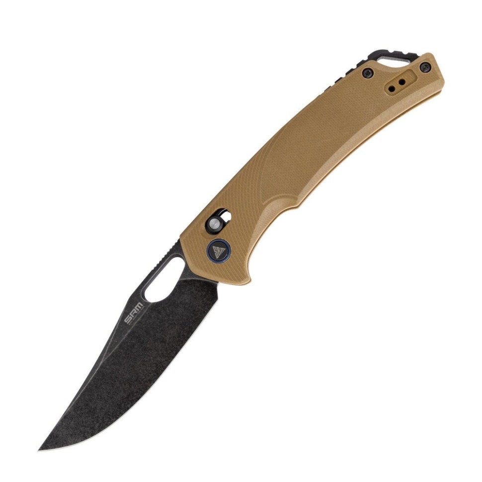 Ніж складаний туристичний SRM Retriever -GW D2 / G10 коричневий