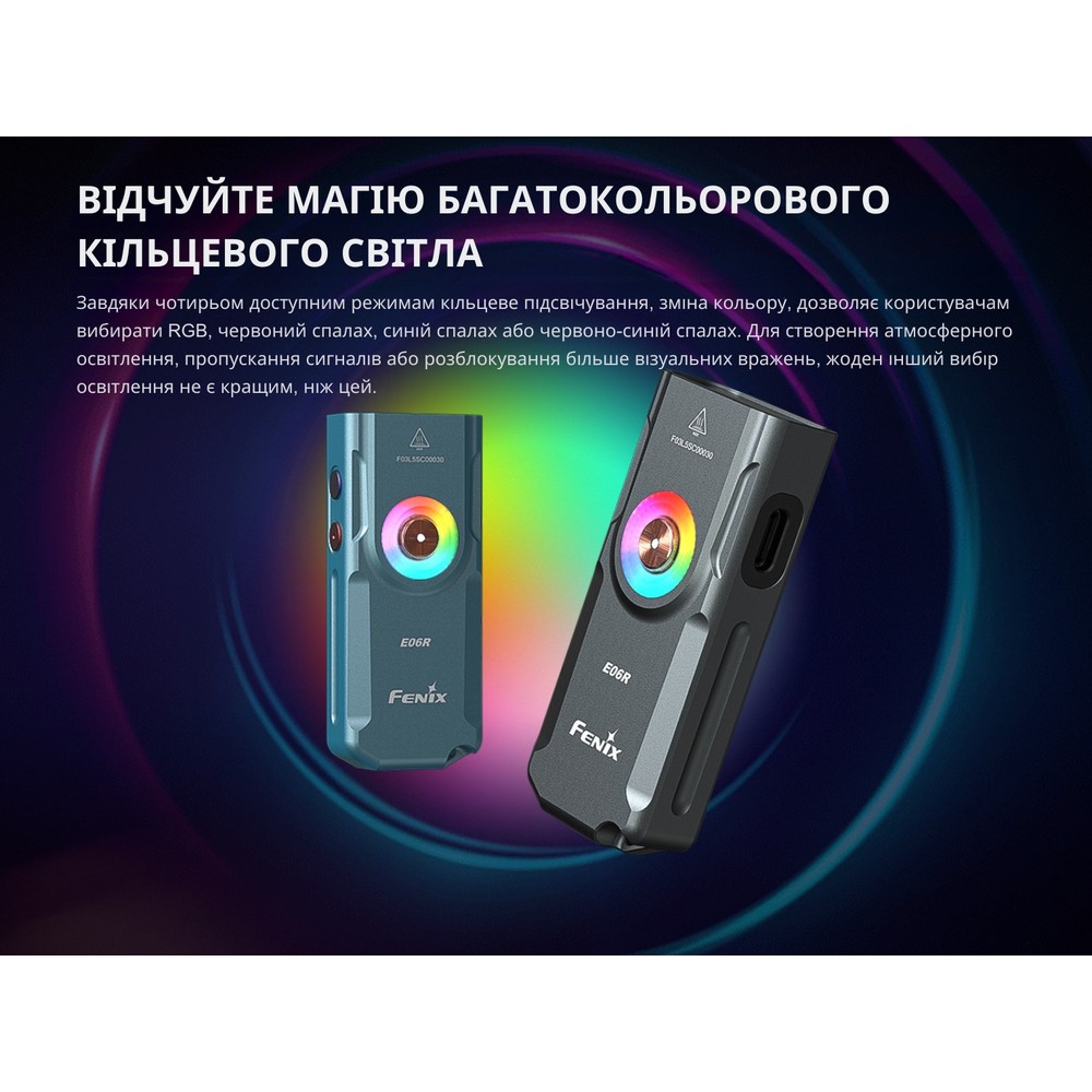 Ліхтар наключний Fenix E06R, білий | Лімітована серія, фото 10