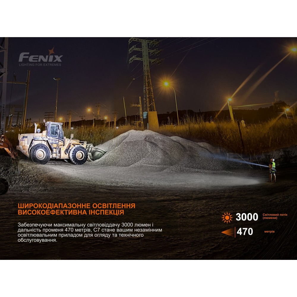 Ліхтар ручний Fenix C7 зелений | Лімітована серія, фото 6