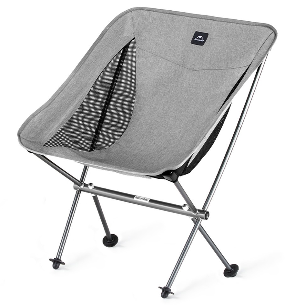 Стілець складаний ультралегкий Naturehike Stellaluna L04 CNK2450JJ015, розмір М, алюміній, сірий