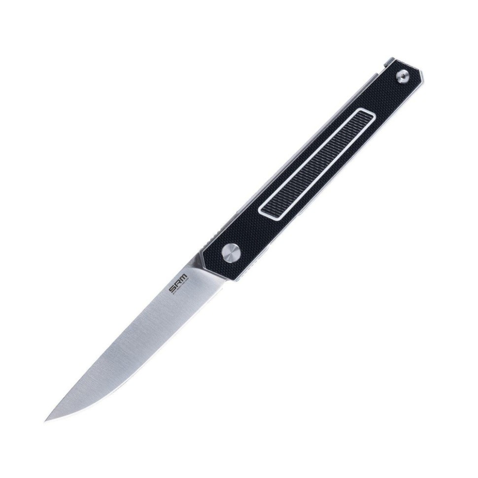 Ніж складаний туристичний SRM Swift 125L-GB (8 см) 12C27 / G10 чорний