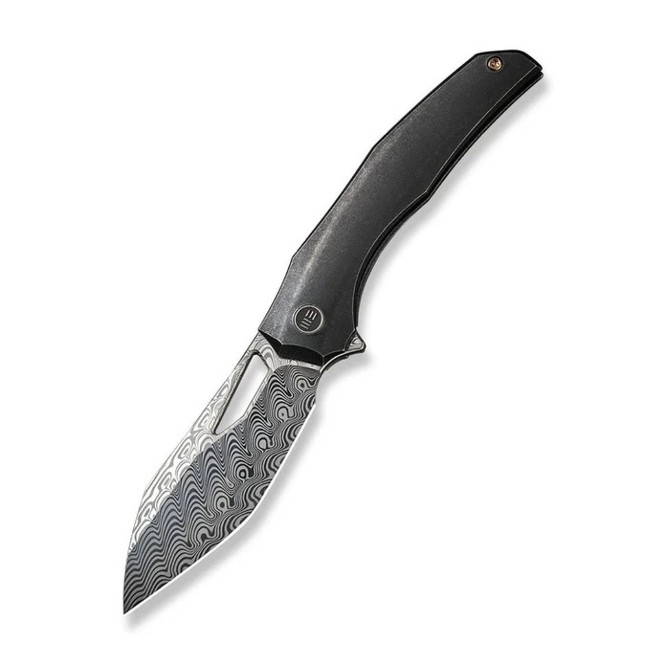 Ніж складаний туристичний WE Knife Ignio Mystery Box Ignio Mystery Box, Damasteel / 6AL4V Titanium чорний