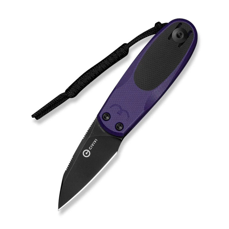 Ніж складаний кишеньковий Civivi Purr, Nitro-V / G10 фіолетовий/чорний