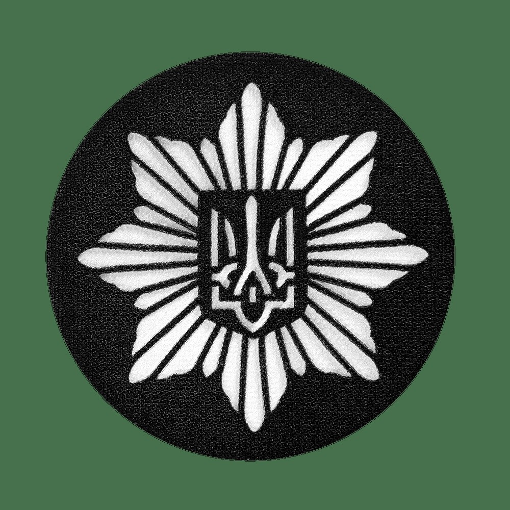 Кокарда Camotec НПУ (5*5) Чорна/Рефлект