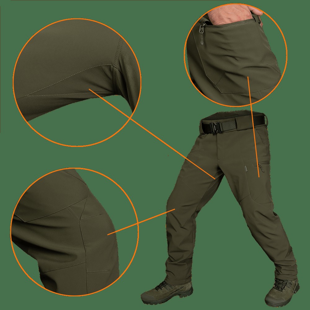 Штани SoftShell Mesh Олива (7307), XXL, фото 4