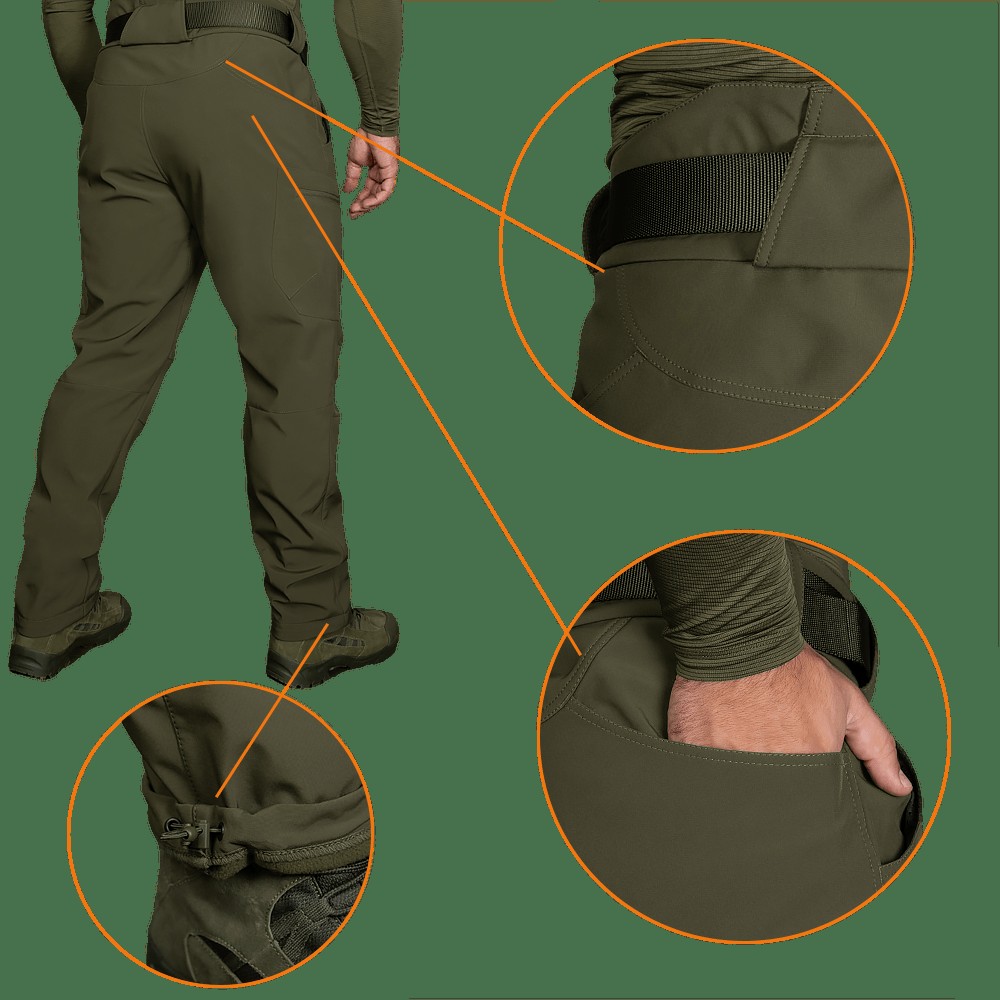 Штани SoftShell Mesh Олива (7307), XXXL, фото 5