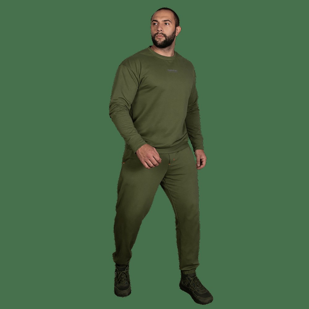 Спортивний костюм Basic Cotton Олива (7382), S