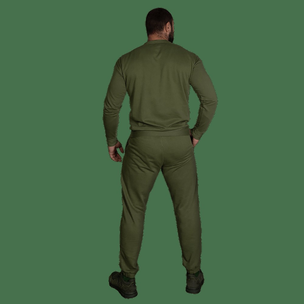Спортивний костюм Basic Cotton Олива (7382), L, фото 2
