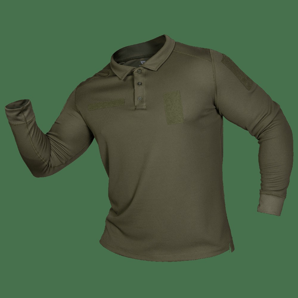 Поло CM Army ID Long CoolPass Pique Олива (7368), S