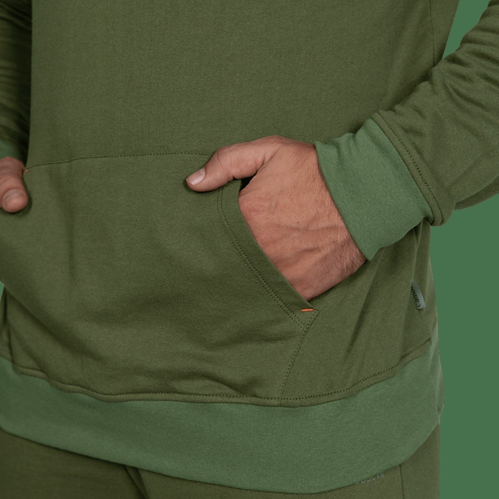 Спортивний костюм Basic Hood Cotton Олива (7383), S, фото 5