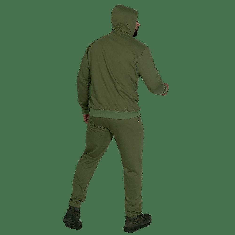 Спортивний костюм Basic Hood Cotton Олива (7383), L, фото 2