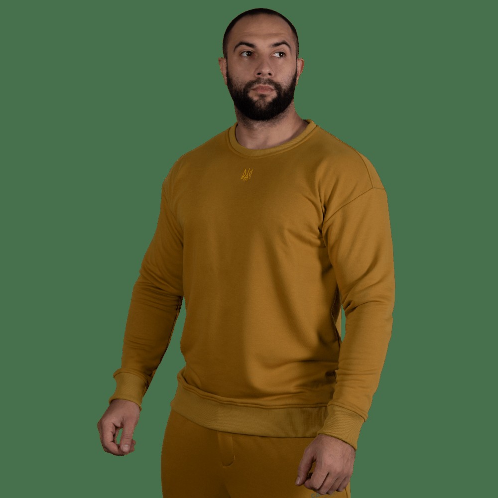 Світшот Basic 2.0 Койот (золотий тризуб) (7432), XXL