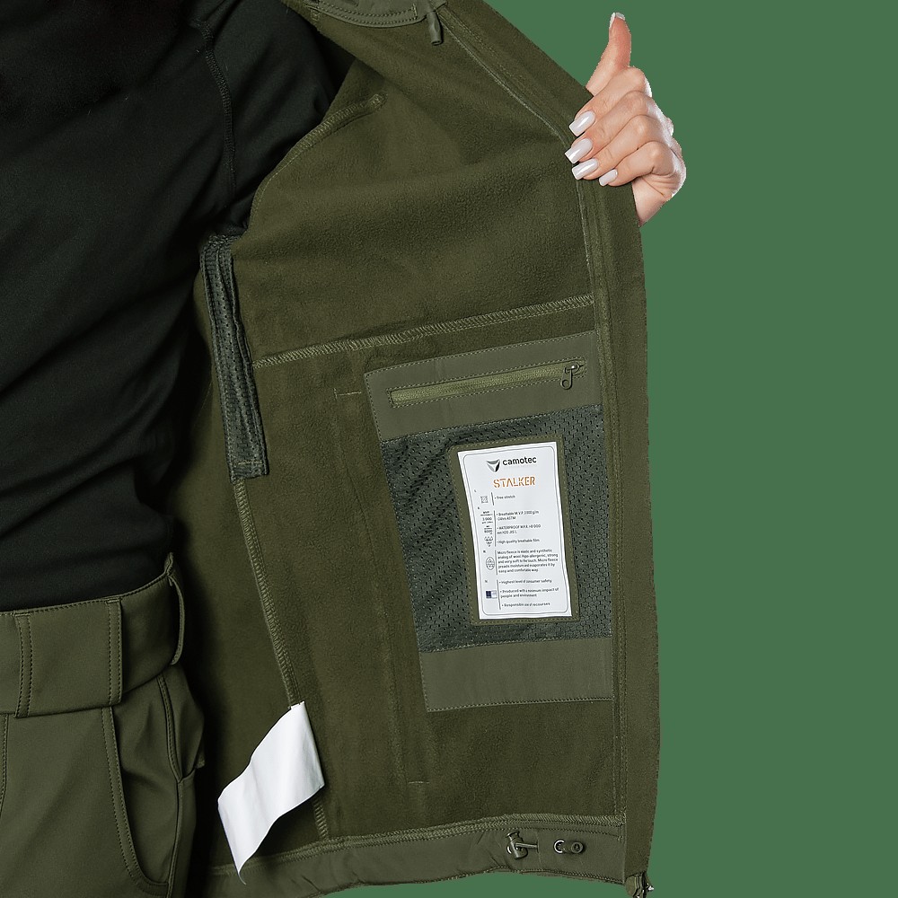 Жіноча куртка Stalker SoftShell Олива (7441), XS, фото 8