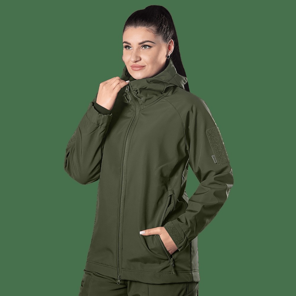 Жіноча куртка Stalker SoftShell Олива (7441), S