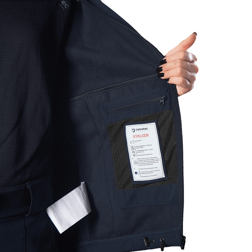 Жіноча куртка Stalker SoftShell Темно-синя (7443), M, фото 6