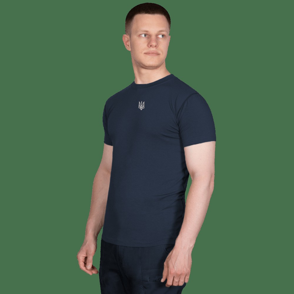 Футболка Modal Темно-синя (білий тризуб) (7361), XXXL