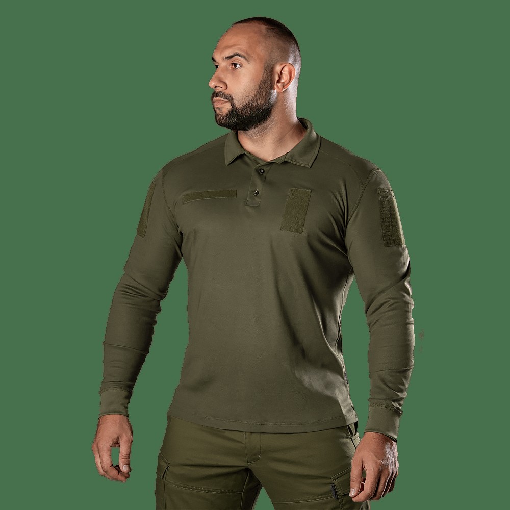 Поло Army ID Long CoolPass Pique LT Олива (8291), XXXL