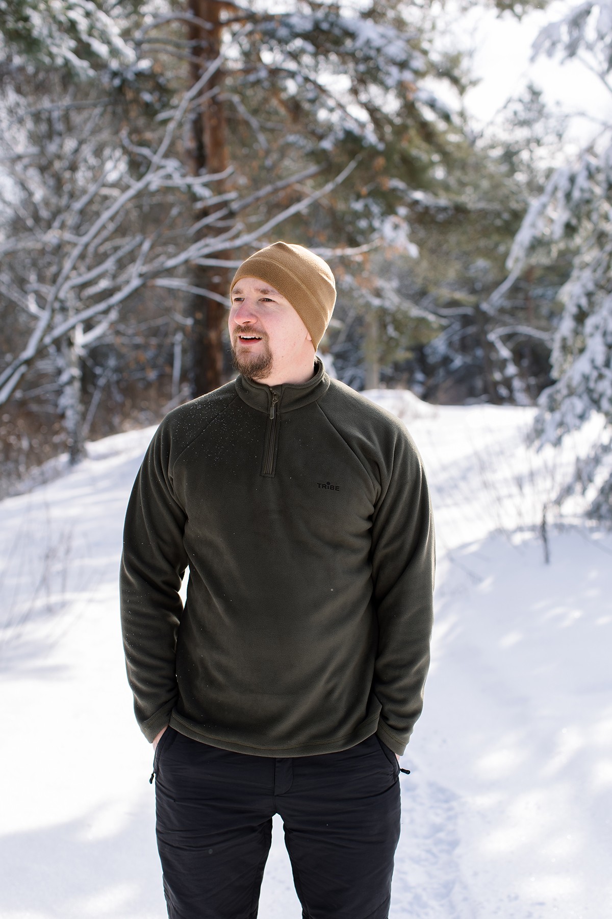 Кофта флісова Tribe Fleece Jacket Half Zip T-KJ-0012-olive, 54