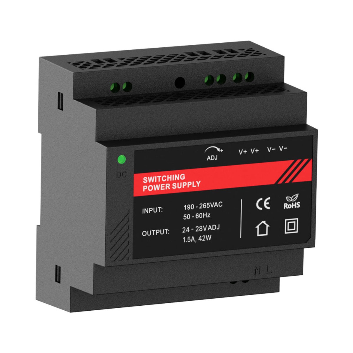 Джерело безперебійного живлення на DIN-рейку Kraft PSU-24015DIN(P)
