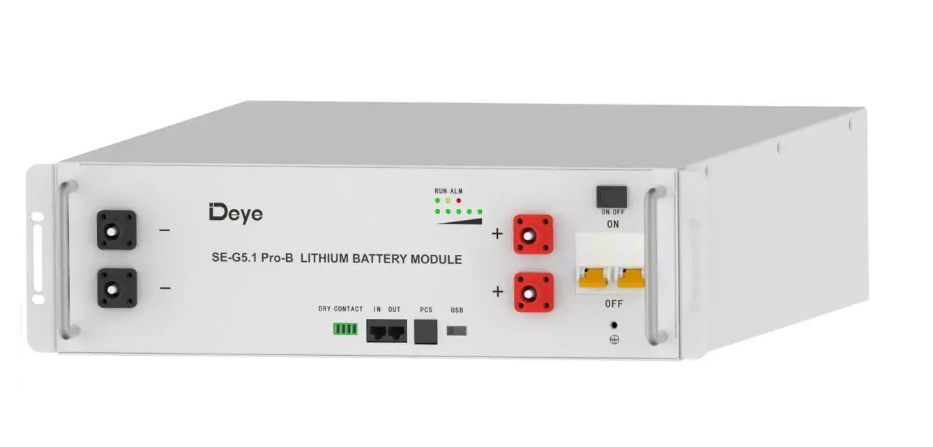 Літій-залізо-фосфатний акумулятор Deye SE-G5.1 Pro-B LiFePO4 51,2V 100AH