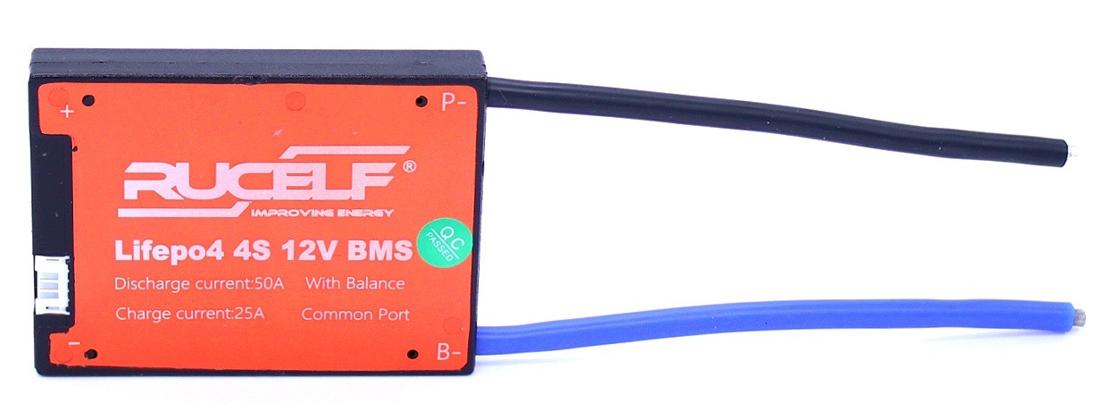 BMS-контролер RUCELF BMS RC LiFePO4 12V 4S Dis 50A Ch 25 A